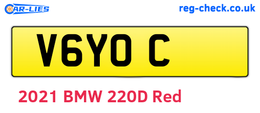 V6YOC are the vehicle registration plates.