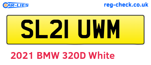 SL21UWM are the vehicle registration plates.