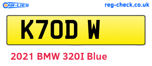 K7ODW are the vehicle registration plates.