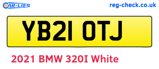 YB21OTJ are the vehicle registration plates.