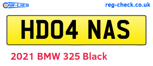 HD04NAS are the vehicle registration plates.