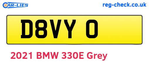 D8VYO are the vehicle registration plates.