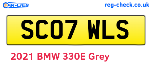 SC07WLS are the vehicle registration plates.