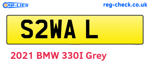 S2WAL are the vehicle registration plates.