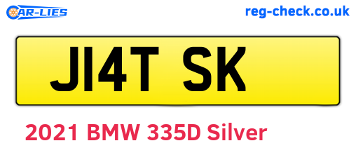 J14TSK are the vehicle registration plates.