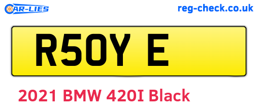 R5OYE are the vehicle registration plates.