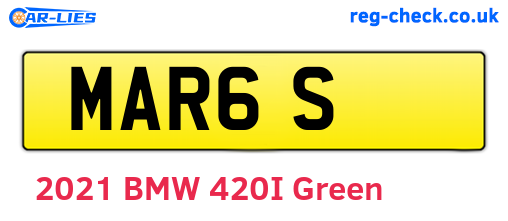 MAR6S are the vehicle registration plates.