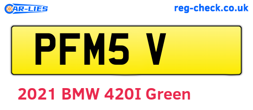 PFM5V are the vehicle registration plates.