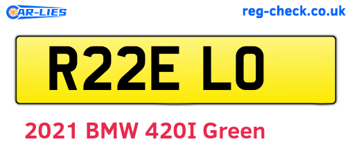 R22ELO are the vehicle registration plates.