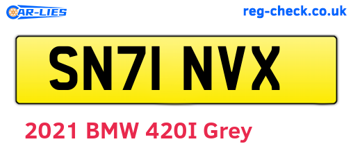 SN71NVX are the vehicle registration plates.