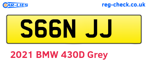 S66NJJ are the vehicle registration plates.
