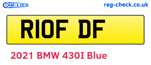 R10FDF are the vehicle registration plates.