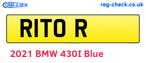 R1TOR are the vehicle registration plates.
