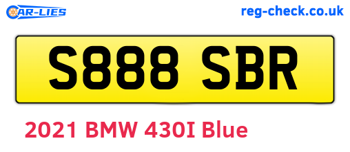 S888SBR are the vehicle registration plates.