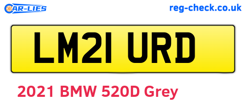 LM21URD are the vehicle registration plates.