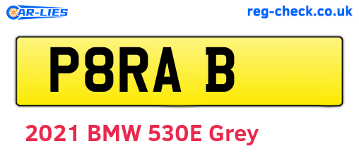 P8RAB are the vehicle registration plates.