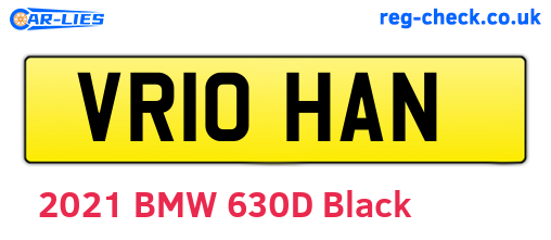 VR10HAN are the vehicle registration plates.