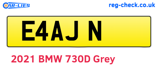E4AJN are the vehicle registration plates.