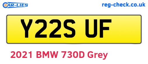Y22SUF are the vehicle registration plates.