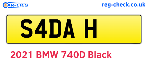 S4DAH are the vehicle registration plates.