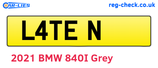 L4TEN are the vehicle registration plates.