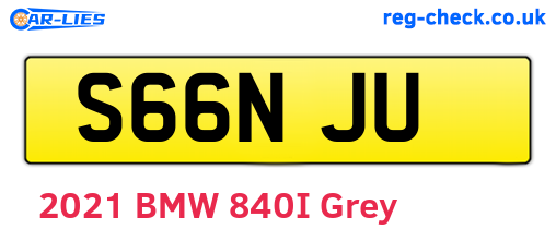 S66NJU are the vehicle registration plates.