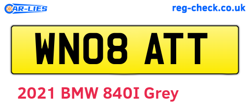 WN08ATT are the vehicle registration plates.