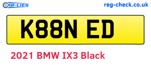 K88NED are the vehicle registration plates.