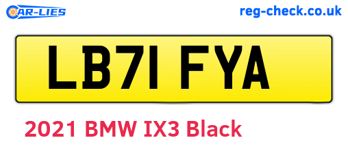 LB71FYA are the vehicle registration plates.