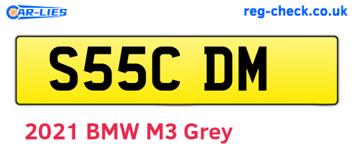 S55CDM are the vehicle registration plates.