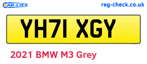 YH71XGY are the vehicle registration plates.