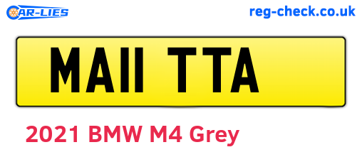 MA11TTA are the vehicle registration plates.