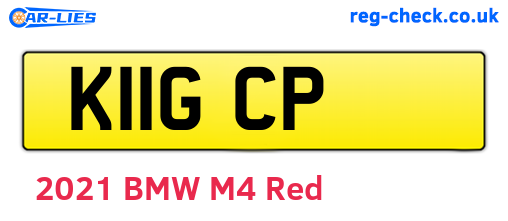 K11GCP are the vehicle registration plates.