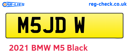 M5JDW are the vehicle registration plates.