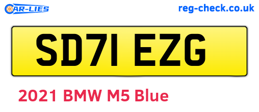SD71EZG are the vehicle registration plates.