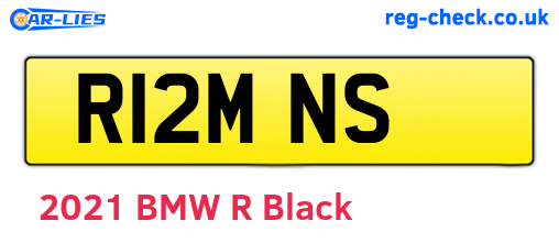 R12MNS are the vehicle registration plates.