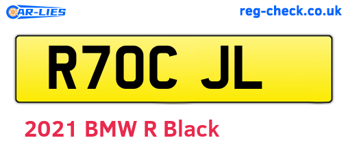 R70CJL are the vehicle registration plates.