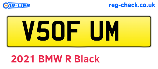V50FUM are the vehicle registration plates.