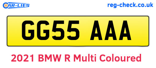 GG55AAA are the vehicle registration plates.