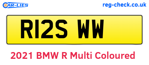 R12SWW are the vehicle registration plates.
