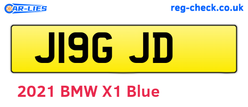 J19GJD are the vehicle registration plates.