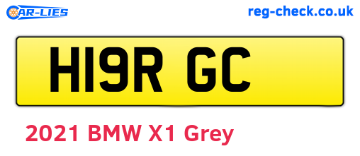 H19RGC are the vehicle registration plates.
