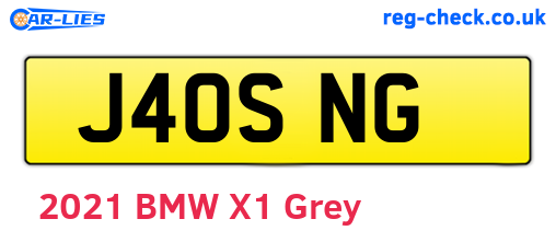 J40SNG are the vehicle registration plates.