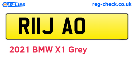 R11JAO are the vehicle registration plates.