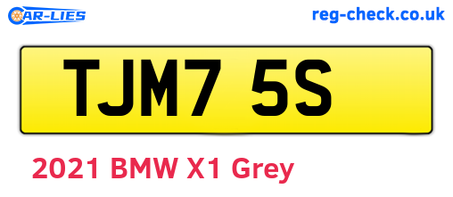 TJM75S are the vehicle registration plates.
