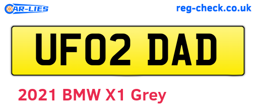 UF02DAD are the vehicle registration plates.