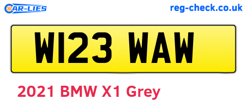 W123WAW are the vehicle registration plates.