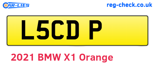 L5CDP are the vehicle registration plates.