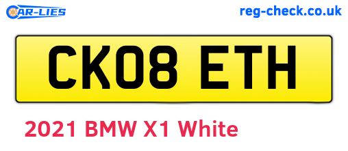 CK08ETH are the vehicle registration plates.