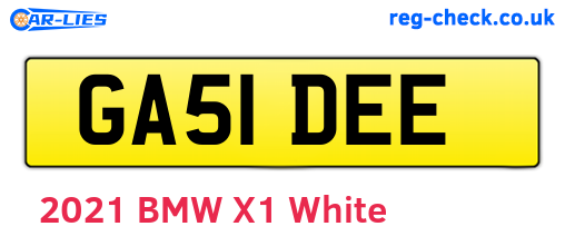 GA51DEE are the vehicle registration plates.